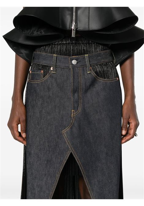 Blue and black asymmetric denim skirt - women JUNYA WATANABE | JMS1051